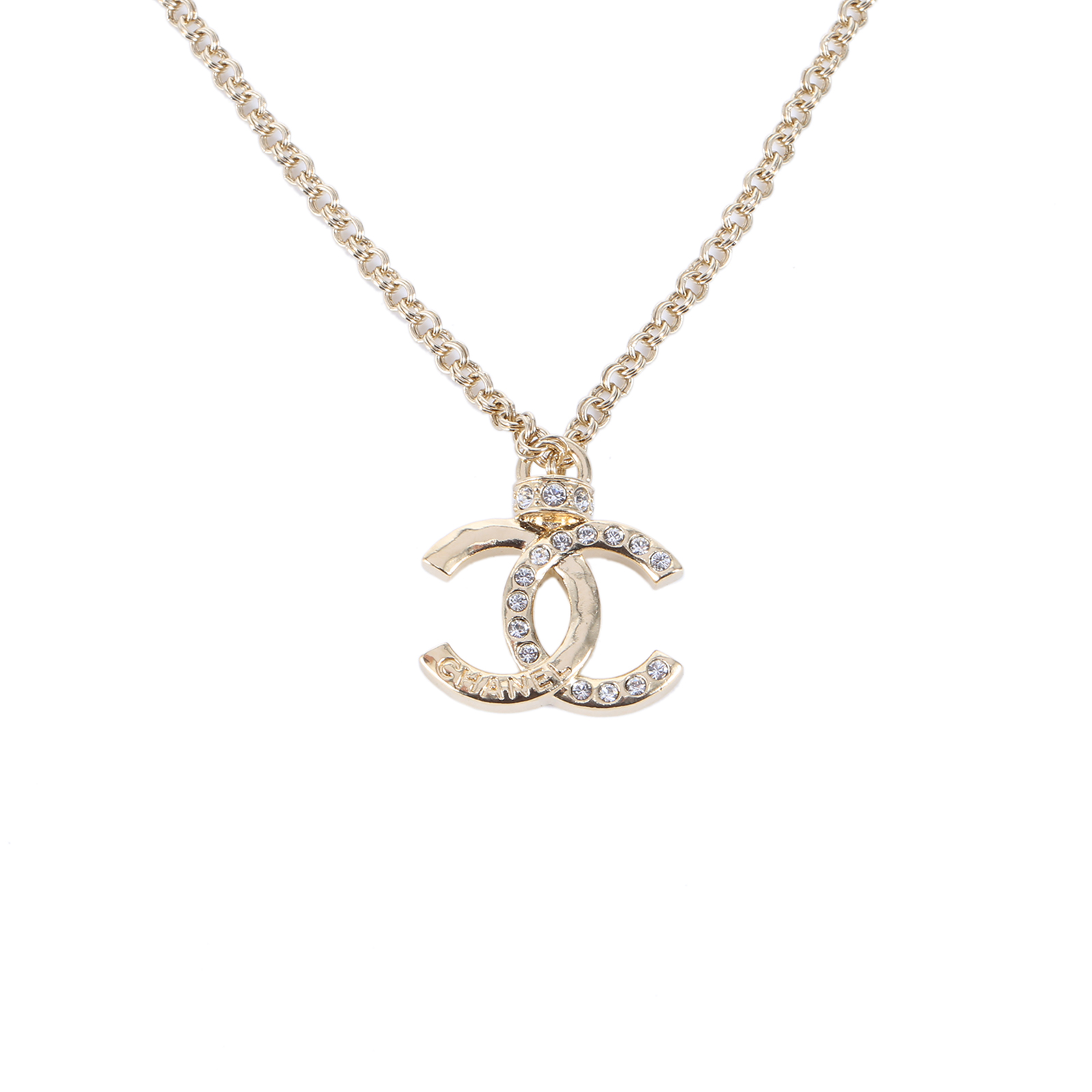 全新未使用 Chanel/香奈儿 小花佳珊24P 双C水钻间字母LOGO 项链