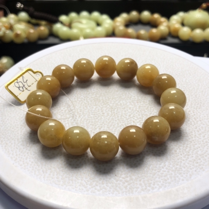 和田玉手串未镶嵌卡12