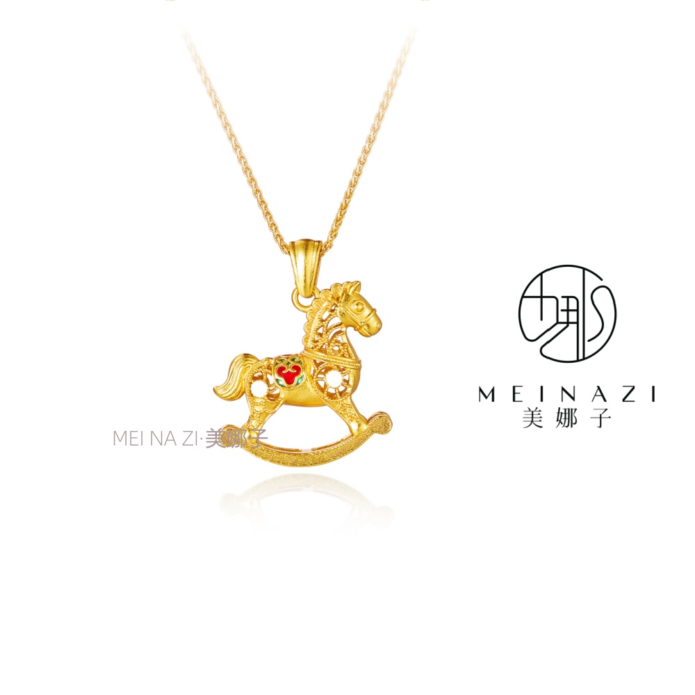 MEINAHUI/国风小马项链X00166
