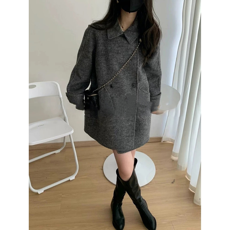 DD-6034中长款大包羊毛双排扣大衣