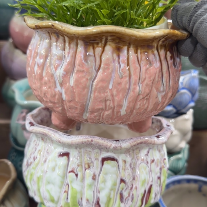 凑9米包邮，有孔，陶瓷花盆