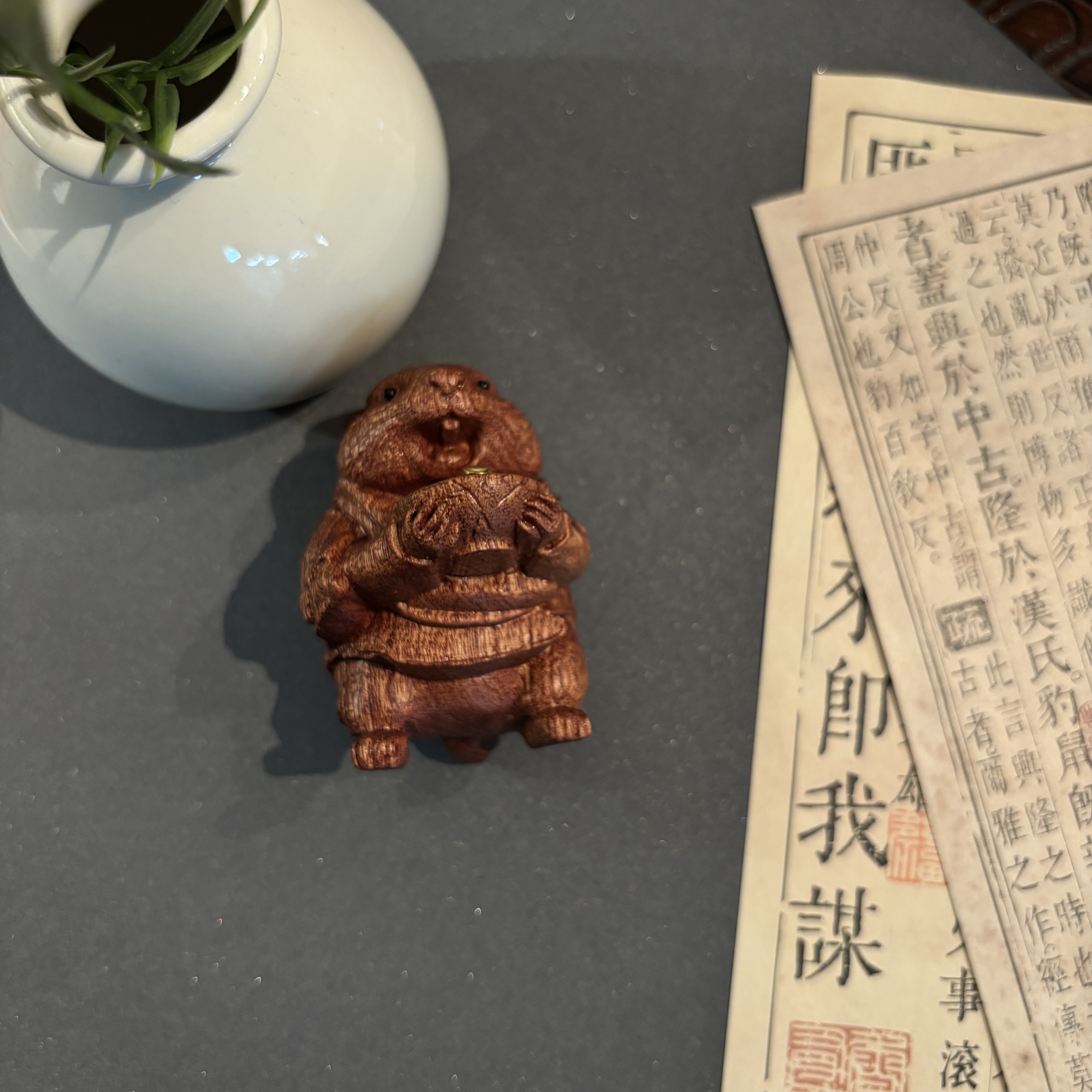 【辛爷珠宝】土拨鼠胡桃木香插 多样性发一 YD-558