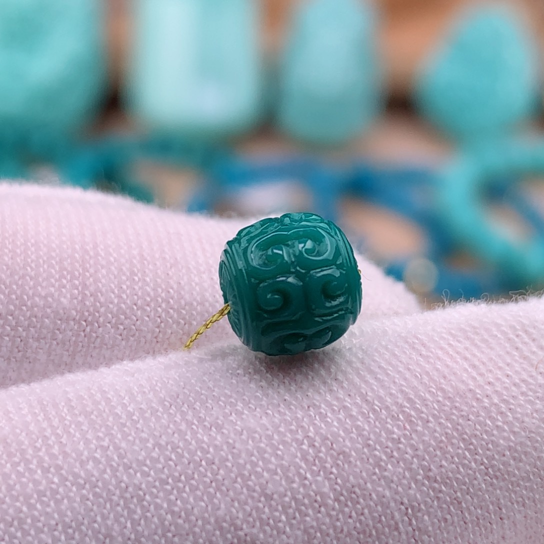 绿松石珠宝奇石未镶嵌7.3✖️7.1mm