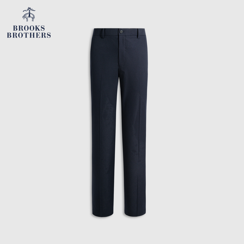 Brooks Brothers/布克兄弟男士25春夏新款纯色网孔简约弹力西裤