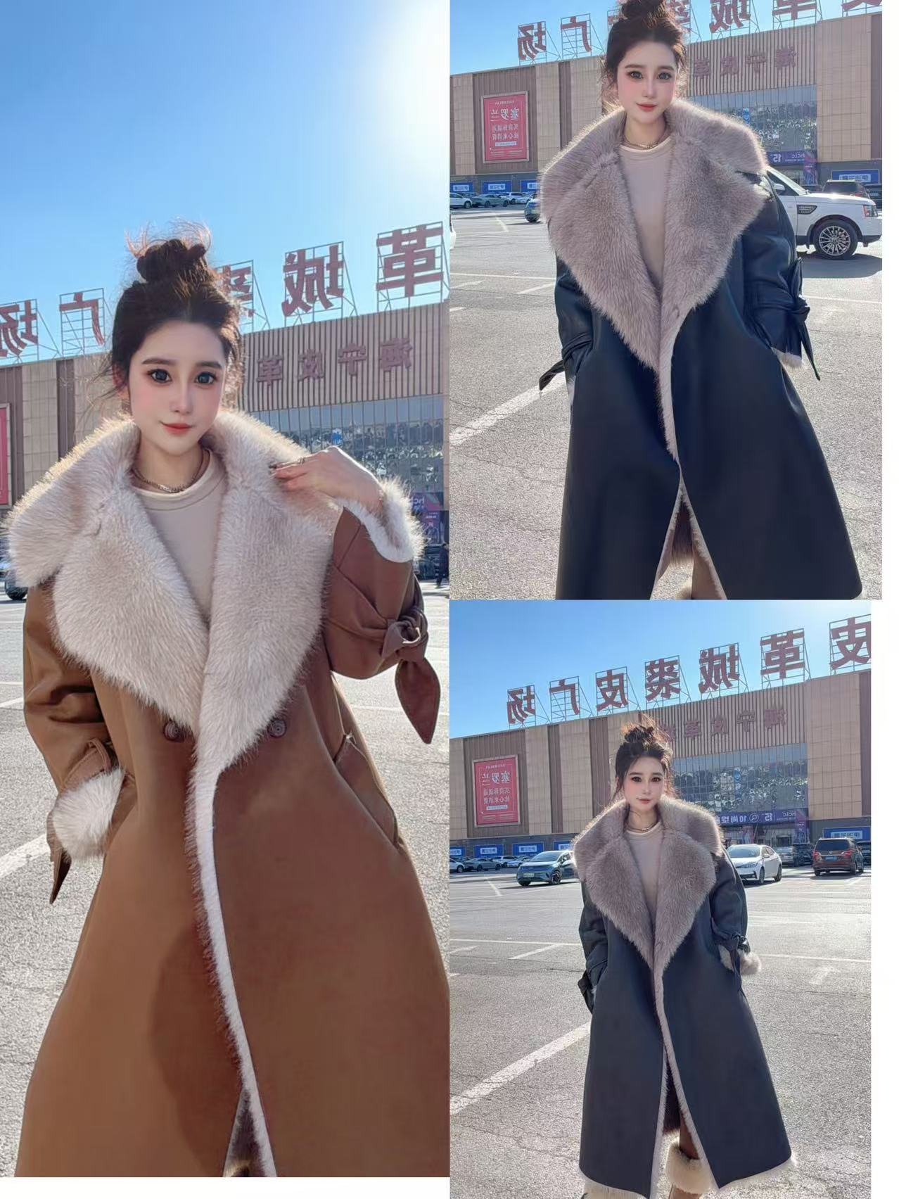 双面西服领毛毛外套（巴黎旧梦～）