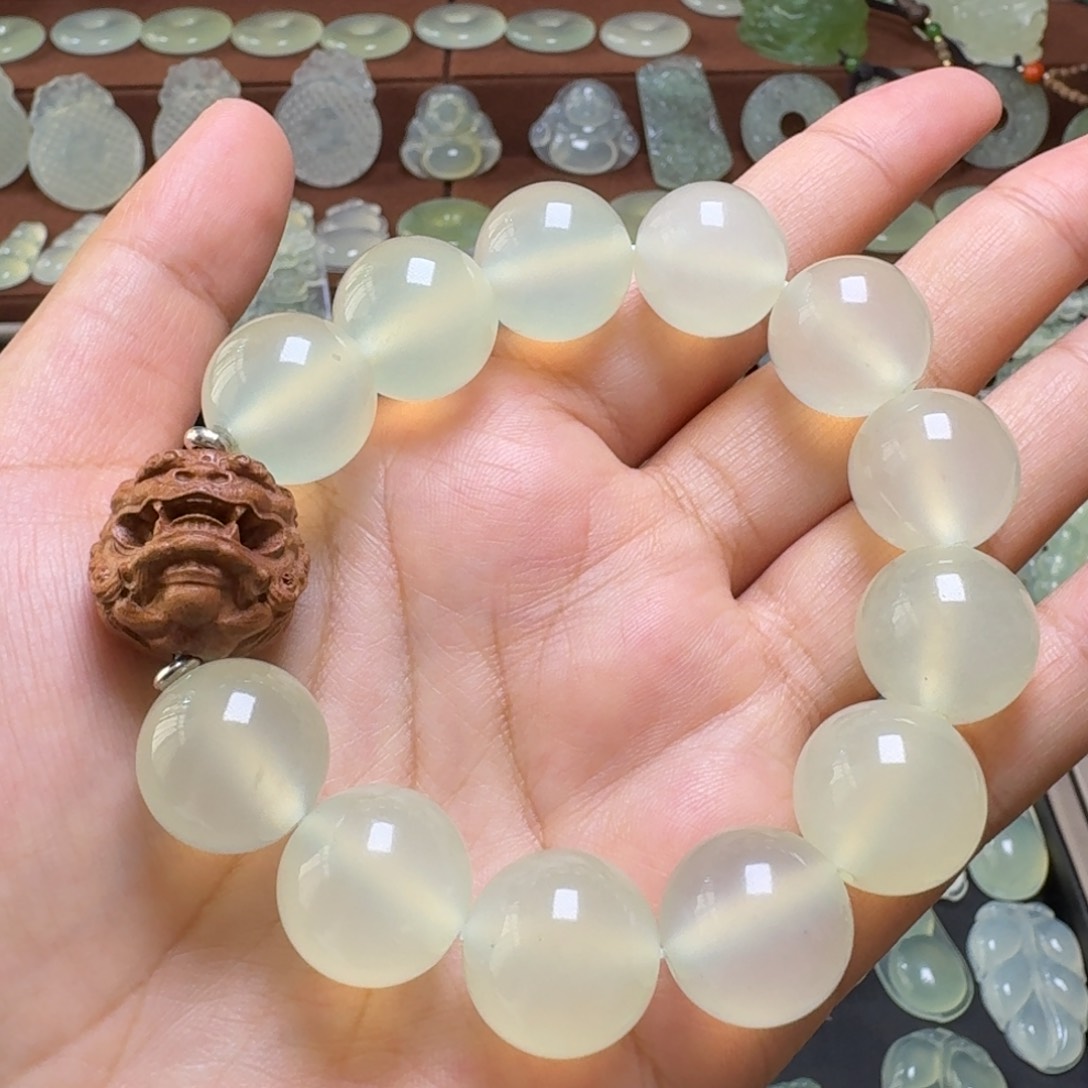 未镶嵌蛇纹石玉手串