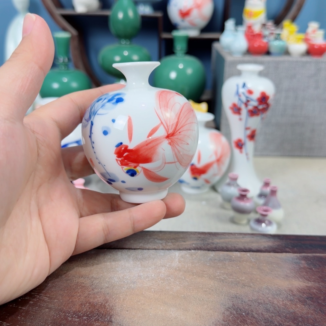 陶瓷手工小花器摆件