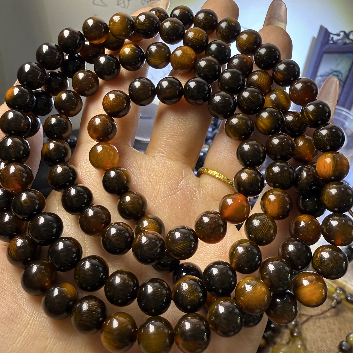 非金属木质手链 驴蹄正圆金皮手串0.8尺寸厂家直销长串