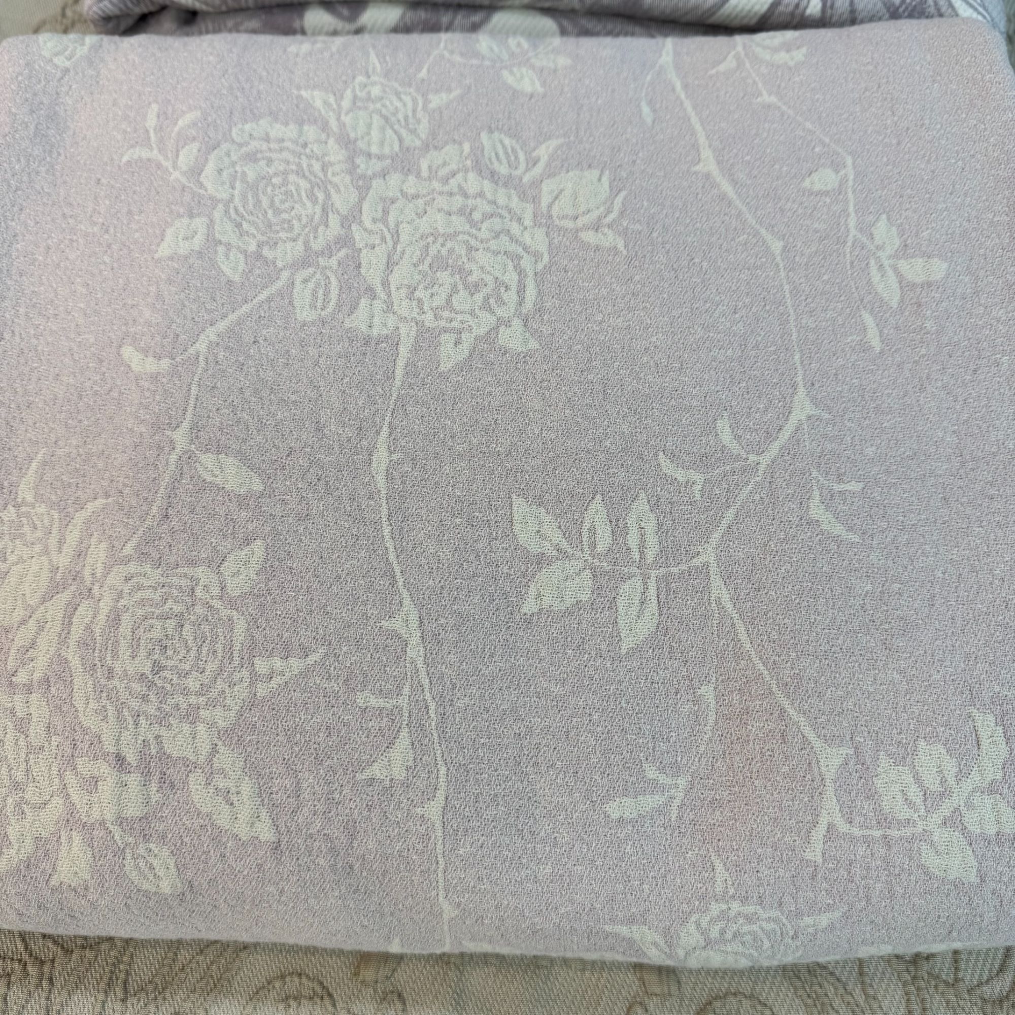 【粉紫色玫瑰-单床盖】150*200高端多功能工艺四季亲肤冬加厚床盖毯