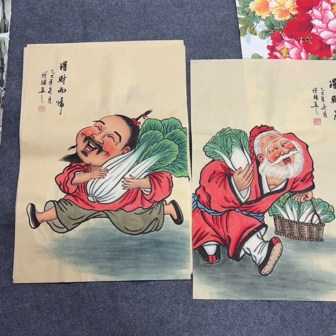 ˙****国画68×46精品人物手绘画画画