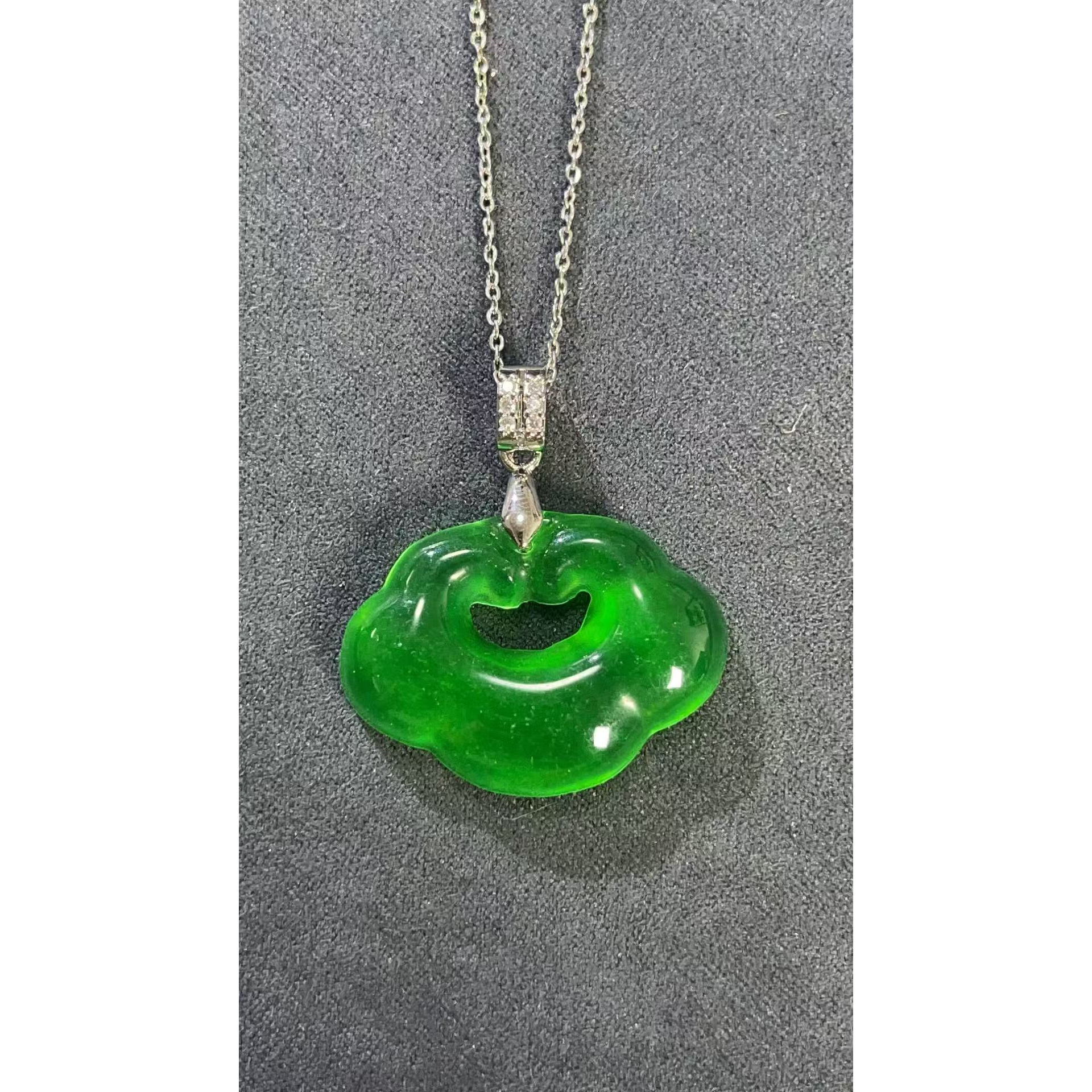 吊坠 福玺甄选绿锁吊坠6687