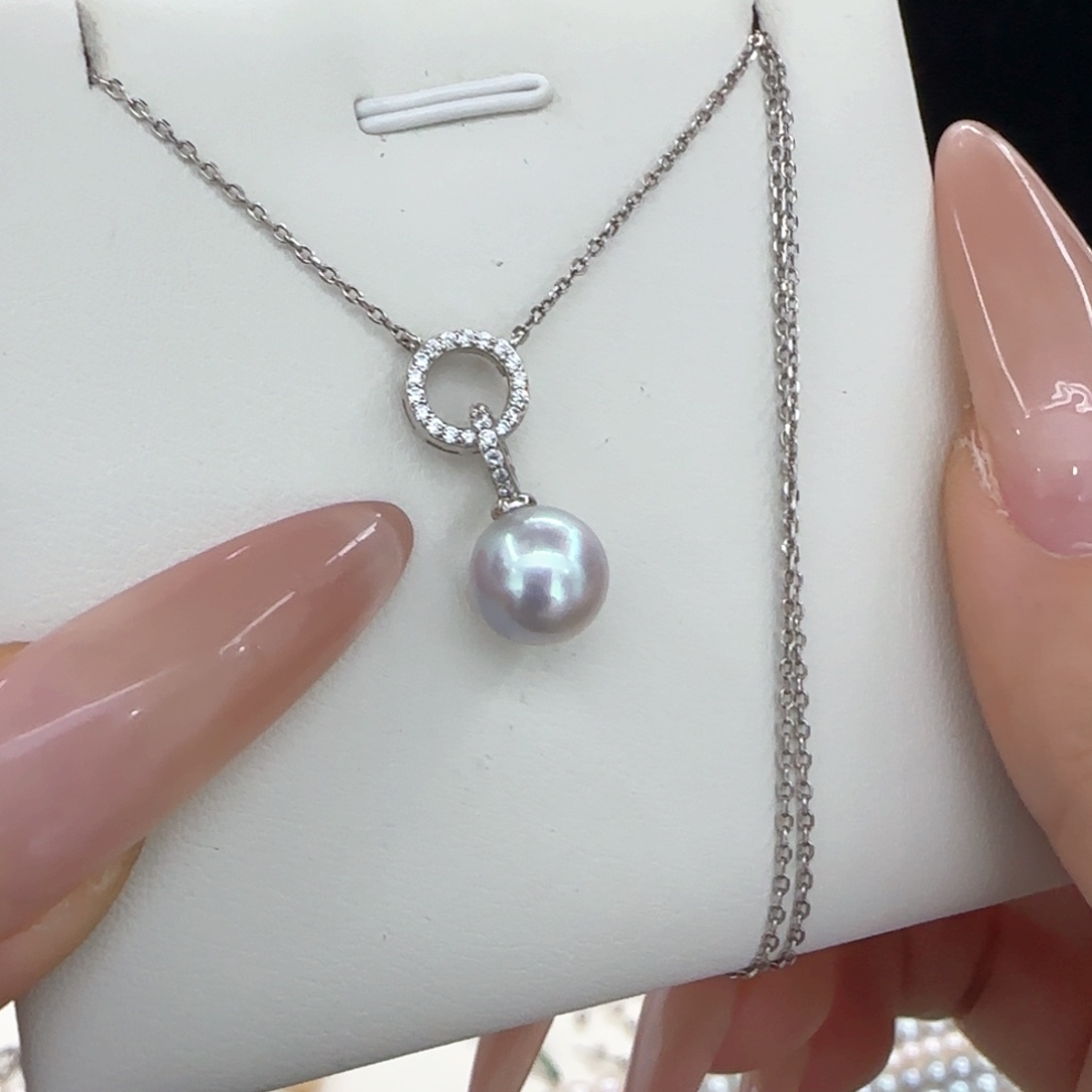 颈饰海水珍珠银S925镶嵌