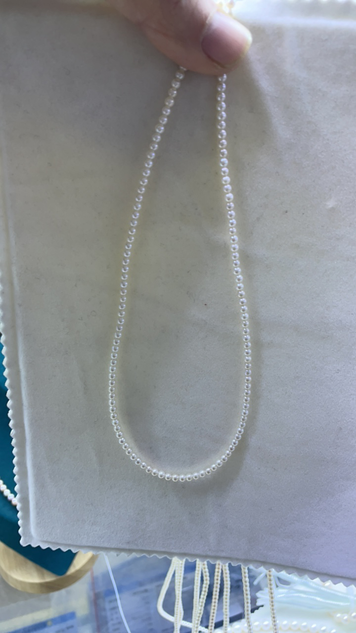 3-4mm天然珍珠项链