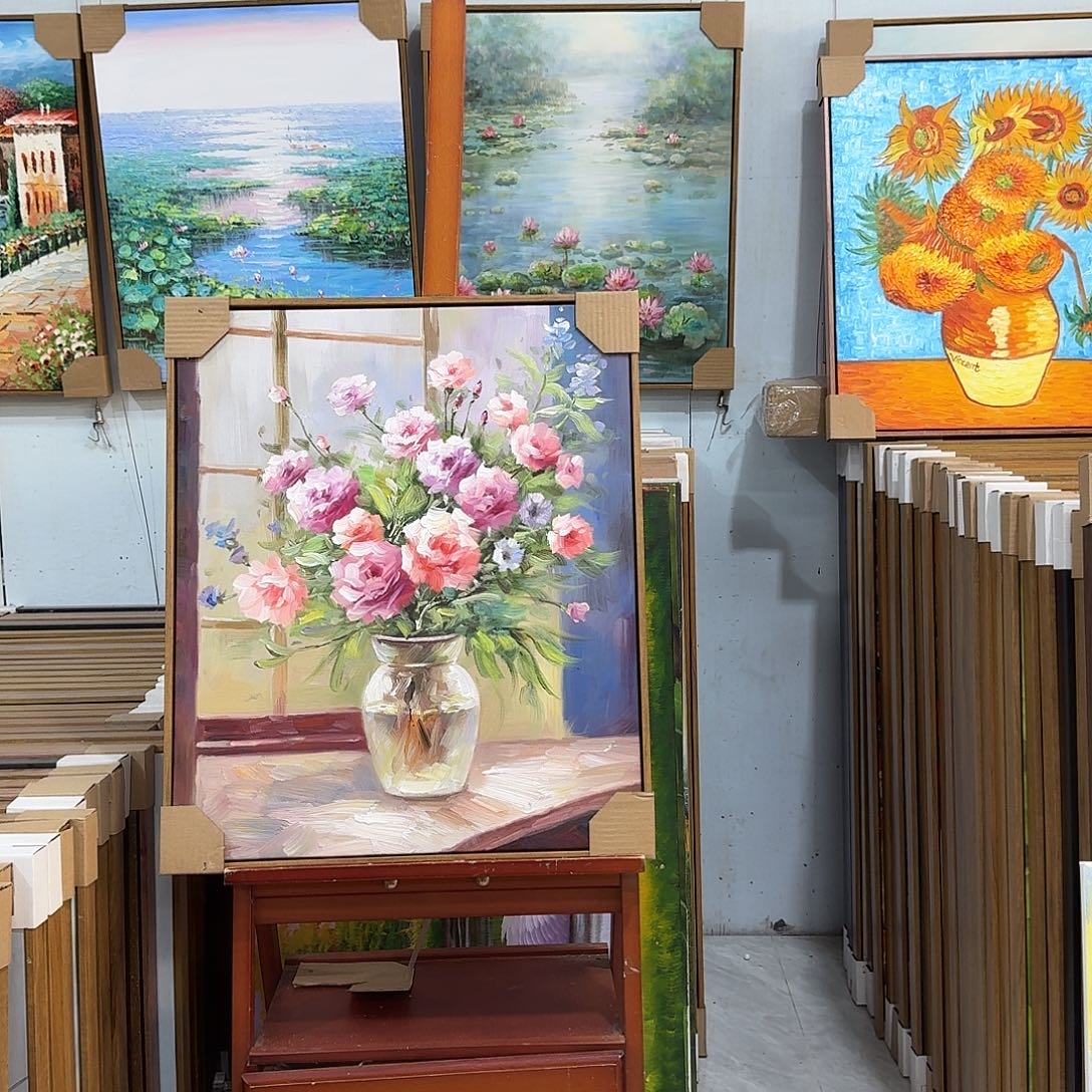 油画5060油画作品入选全国美展并