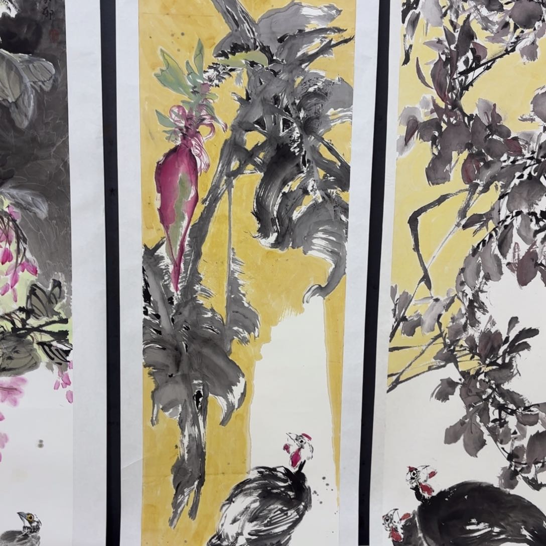 国画清*韩枫六尺对开赵