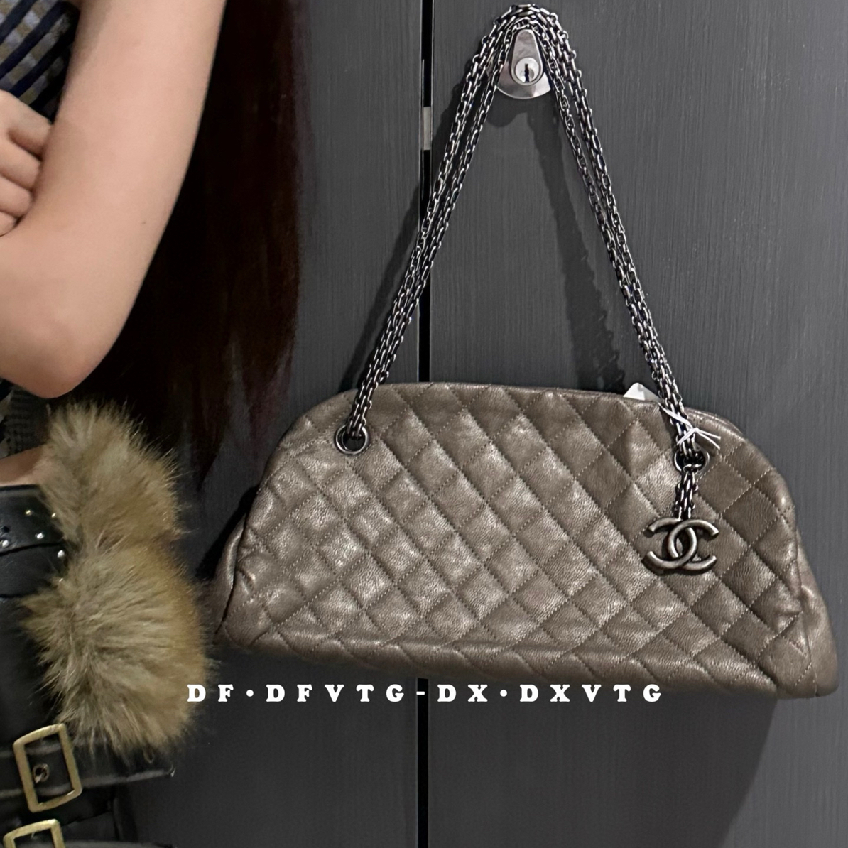 95新 Chanel/香奈儿 chanel 美拉德棕保龄球单肩包