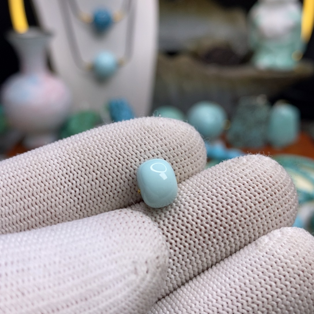 绿松石未镶嵌珠宝奇石9.1×7.0