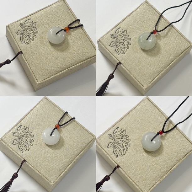 新疆金丝玉平安扣吊坠男女同款卡12mm*25mm吊坠-多样性发一