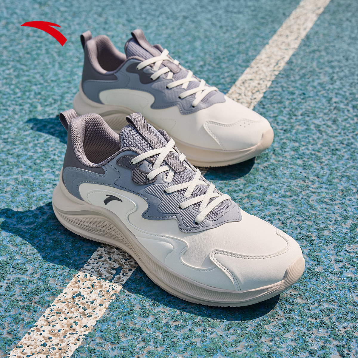 安踏漫步丨男女休闲新款冬季革网款加绒款百搭休闲跑步鞋轻便跑鞋