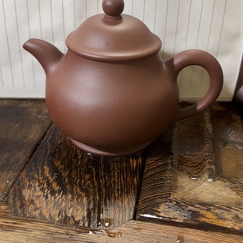 紫砂茶壶莫*老紫泥潘壶200c c