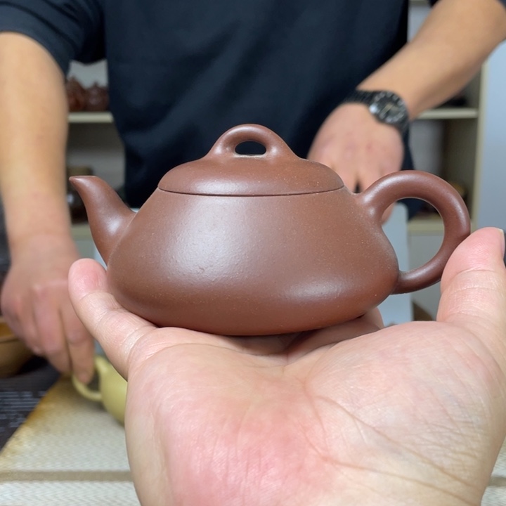 紫砂茶壶佳*涵台西紫泥加石红汉唐瓢
