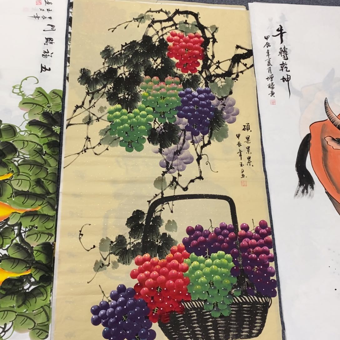 国画尺寸140✖️70四尺纯手绘