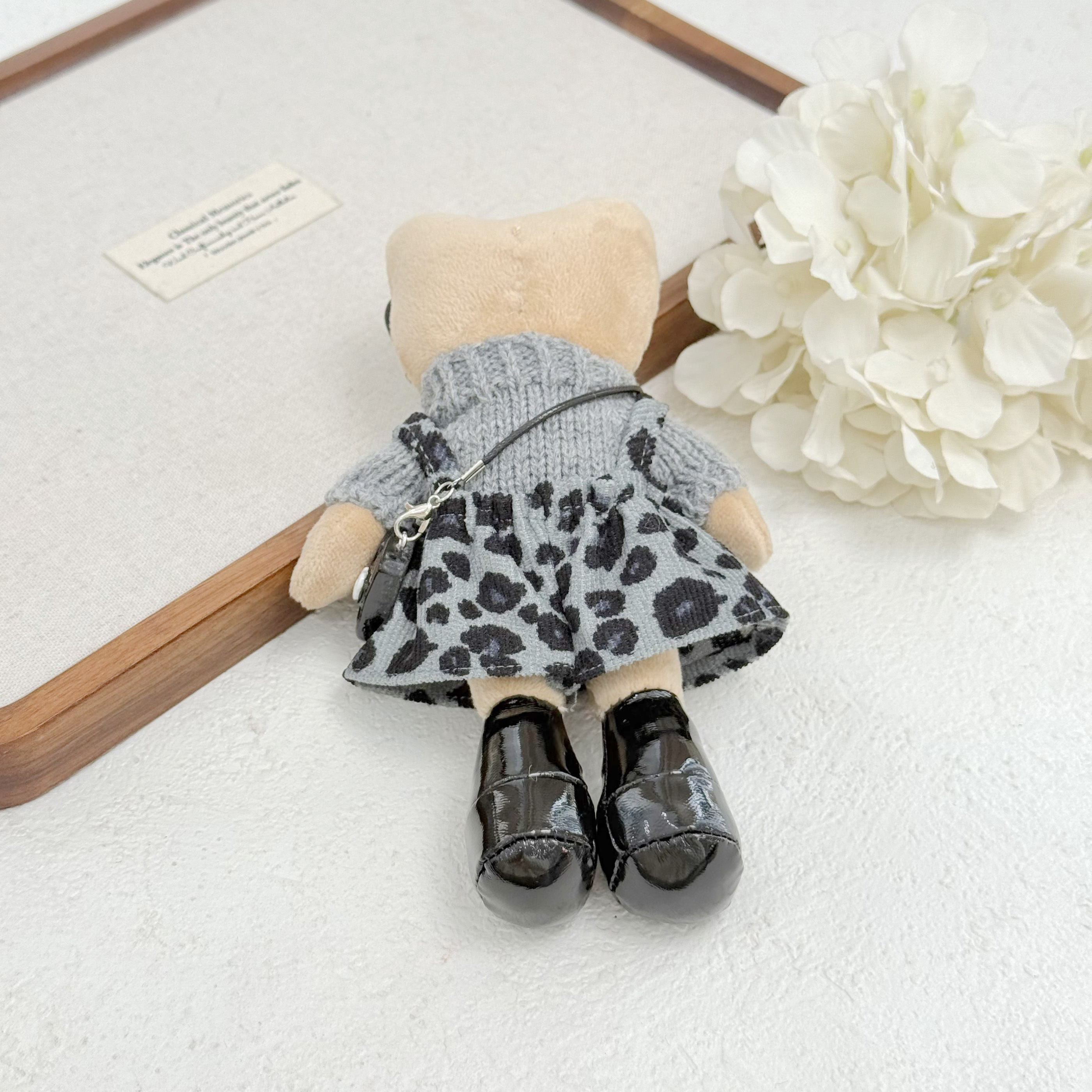 F-551韩版豹纹长腿KT包包挂件