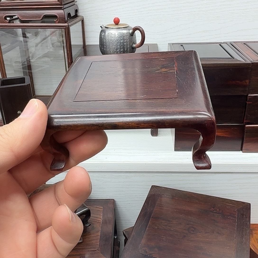 木大红酸枝9.5正方湾脚底座