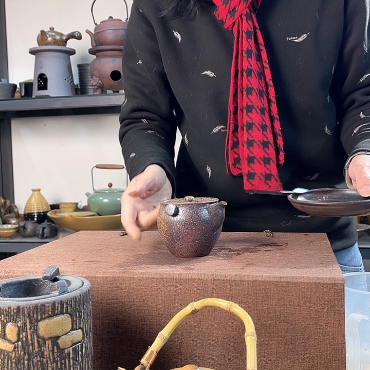 紫泥茶壶紫砂粗陶茶器