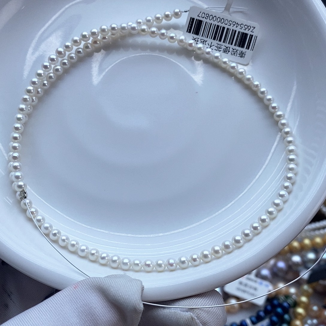 淡水珍珠颈饰银S925镶嵌
