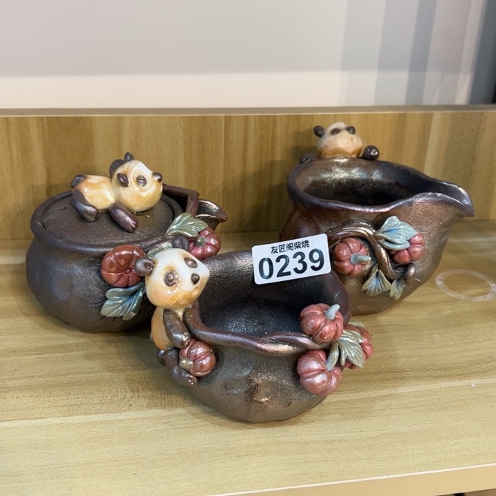 柴烧茶器，纯手工制作