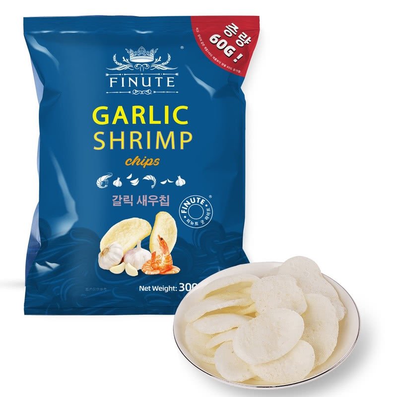 【山姆超市】韩国进口蒜香味虾片300g办公室零食美食