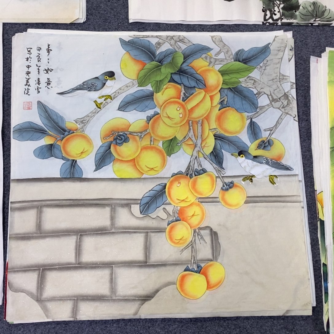 国画尺寸68✖️68斗方工笔手绘