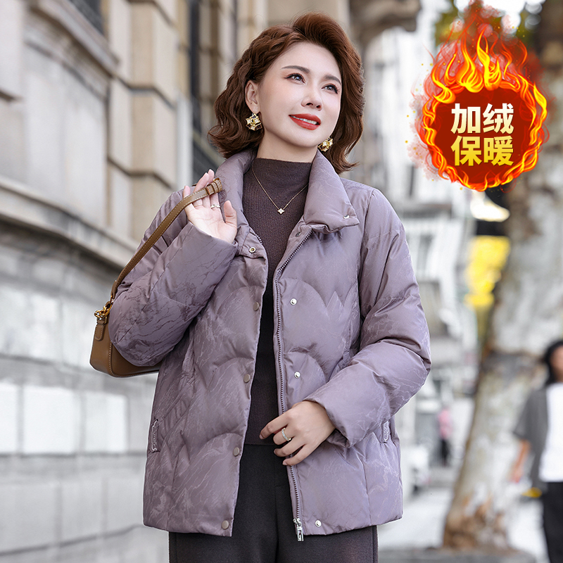 妈妈装冬季立领保暖棉服外套女中老年奶奶加厚棉衣老太太国风棉袄