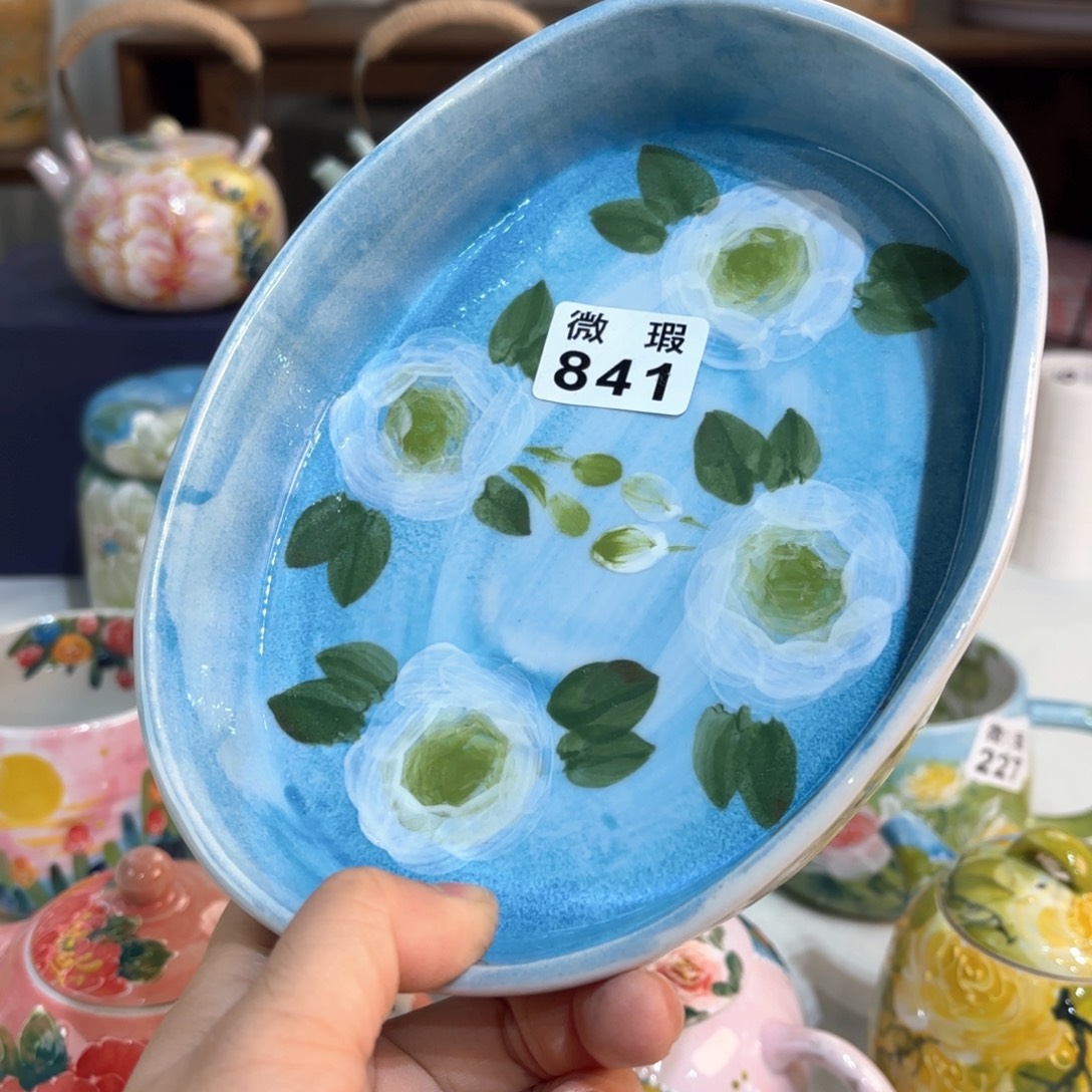 景德镇手绘高温釉下彩陶瓷茶具