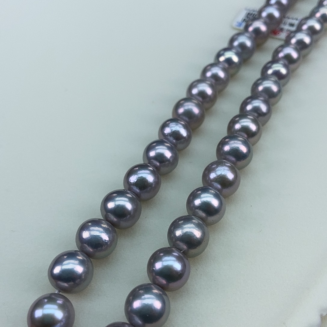 淡水珍珠9.10正圆极强光真多麻超值银S925镶嵌