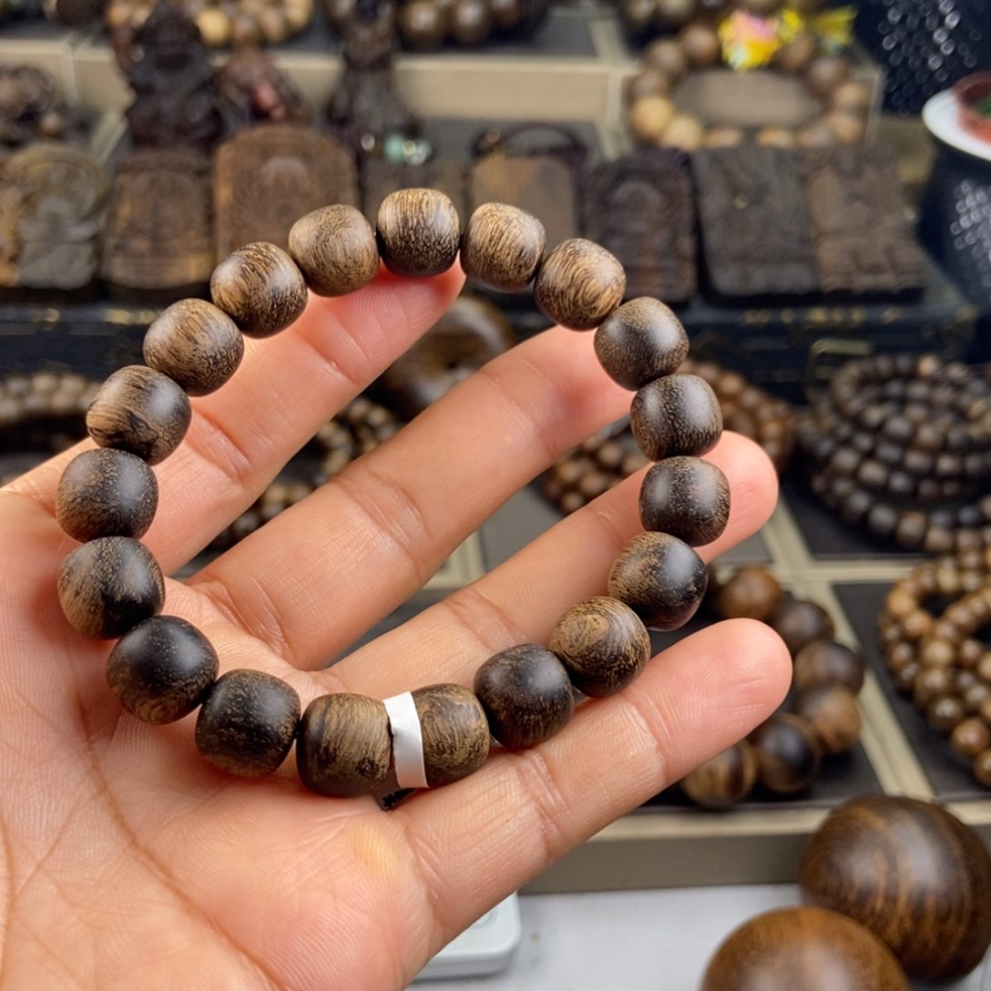 手串沉香木福越南白留疤