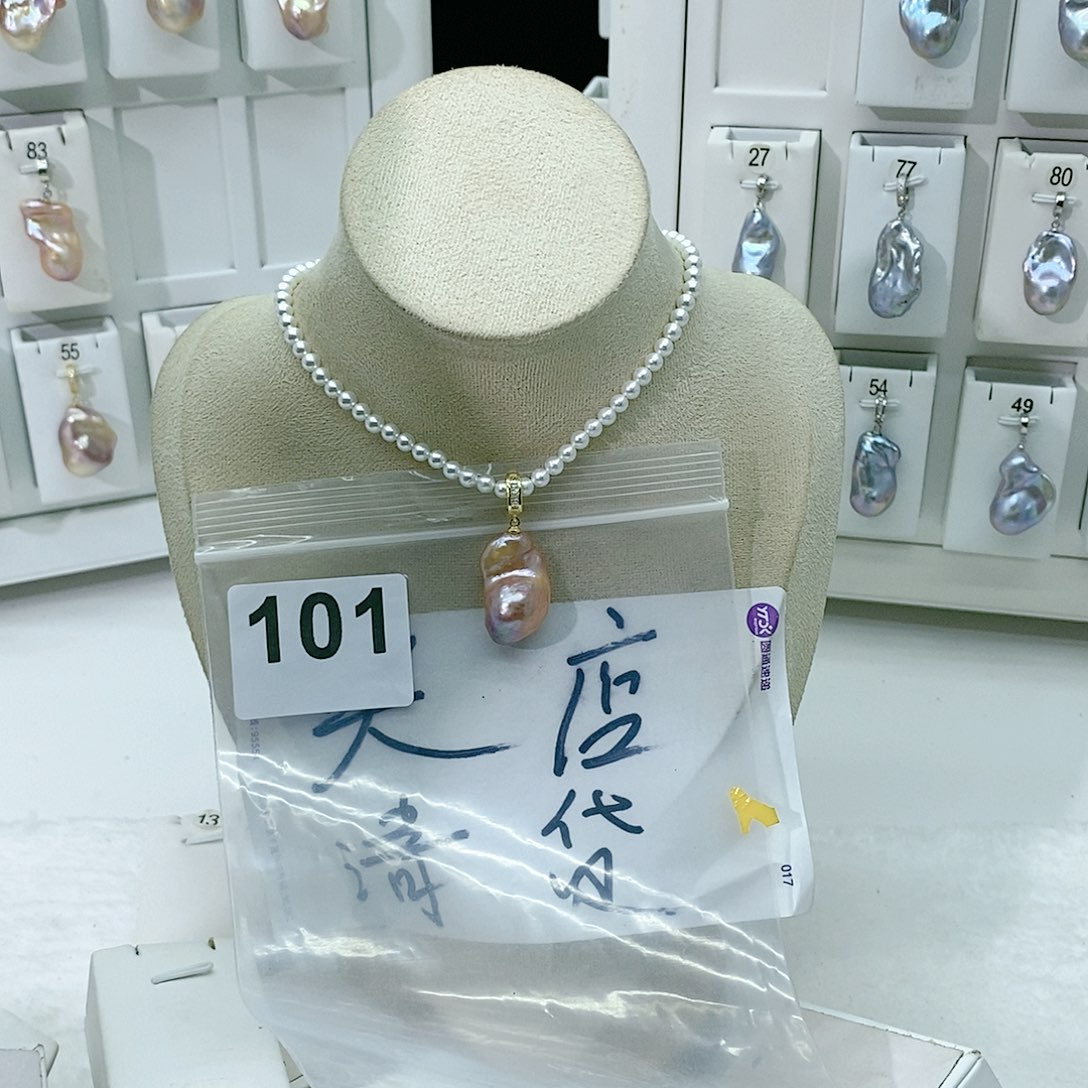 淡水珍珠颈饰合金