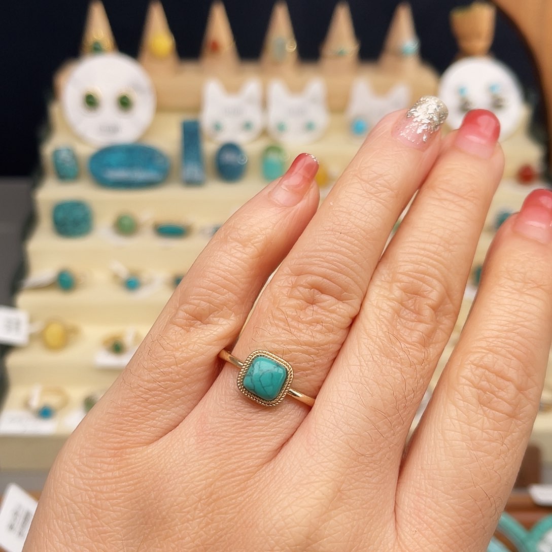 绿松石戒指合金女戒
