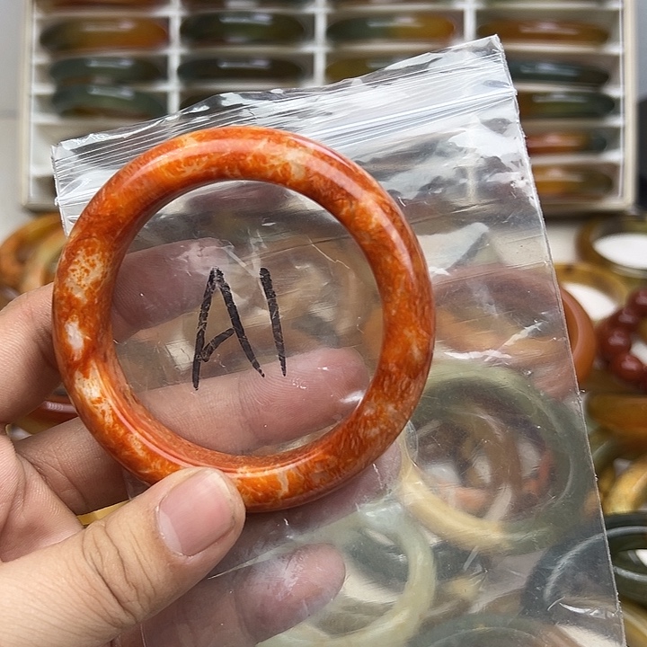 语***叶蛇纹石玉未镶嵌手镯