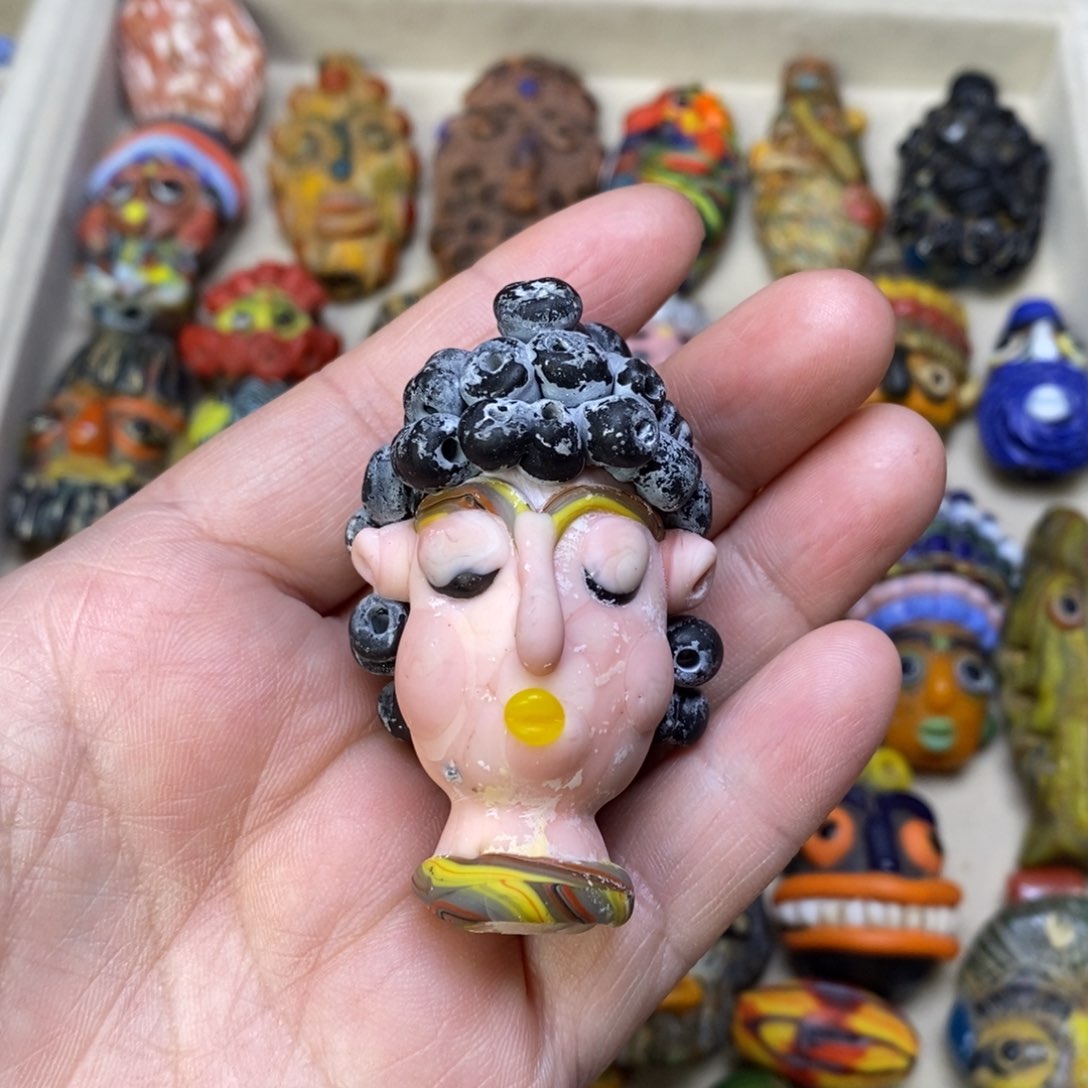 琉璃颈饰福利佛头009