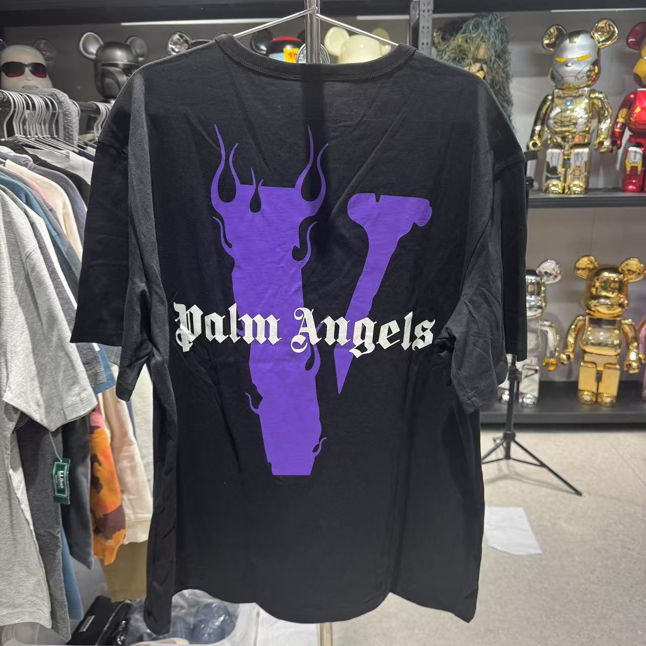 美版 大V plam angle 联名短袖 黑色 2506190101