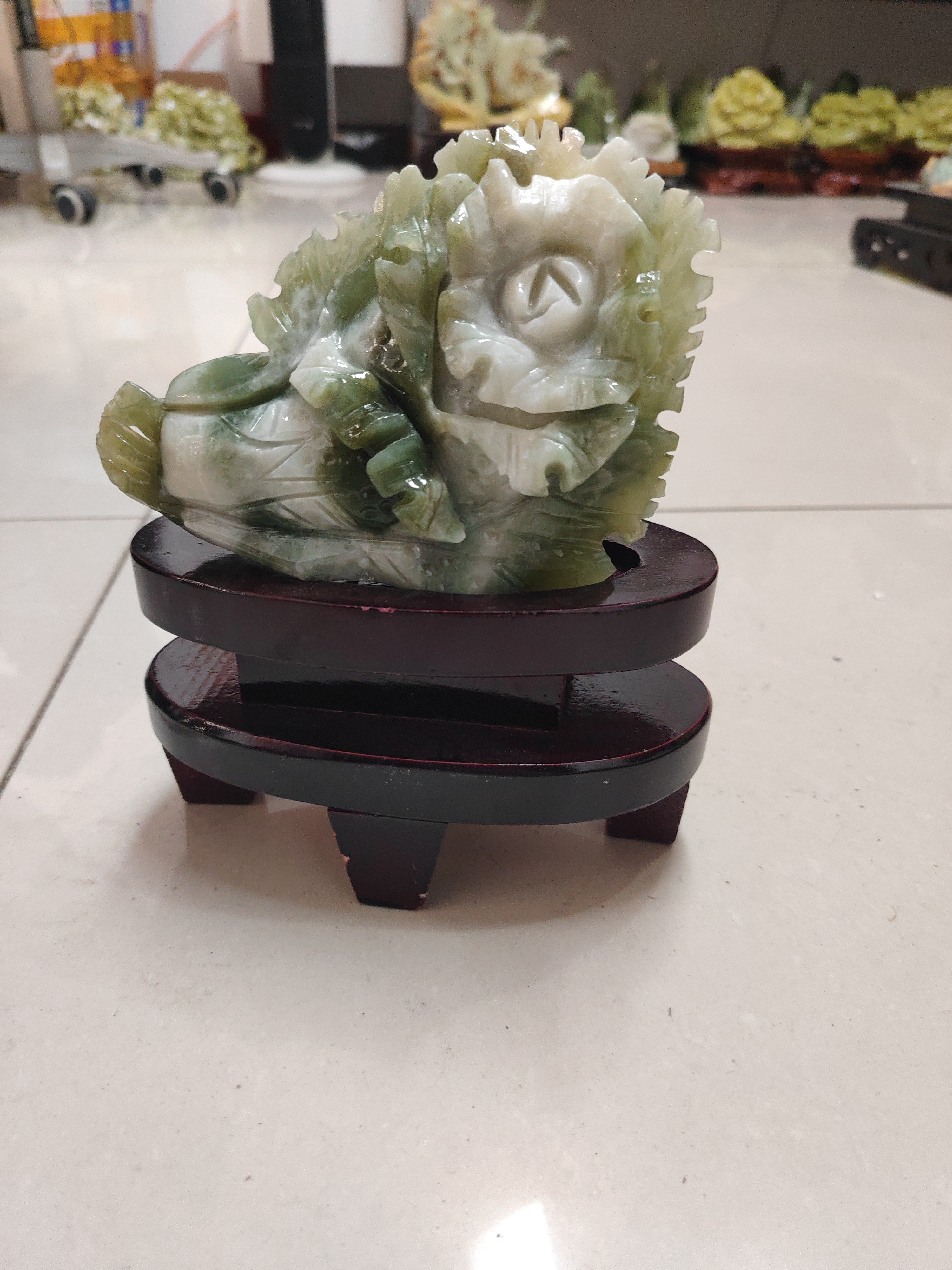 蛇纹石玉覆膜摆件原创作品