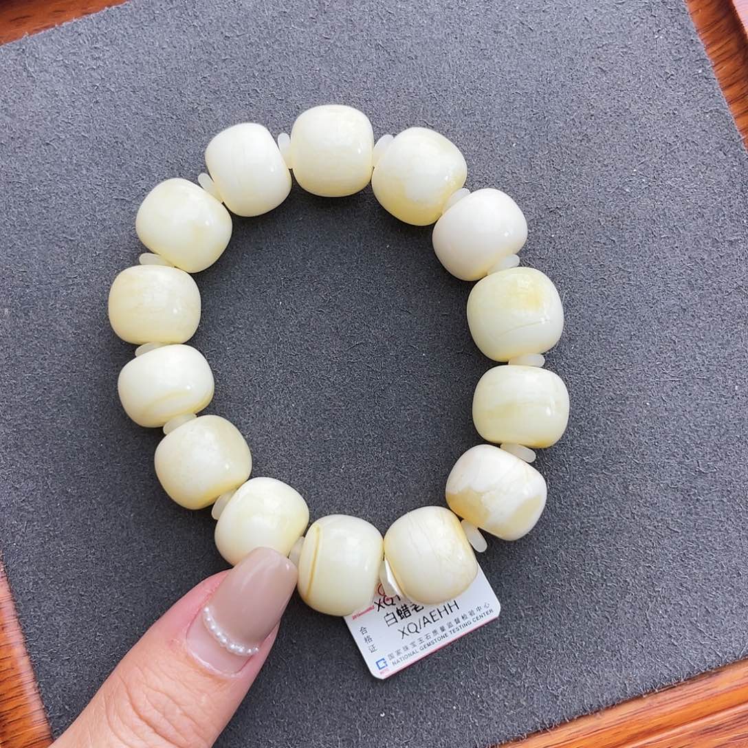 琥珀手链未镶嵌15m 白蜡