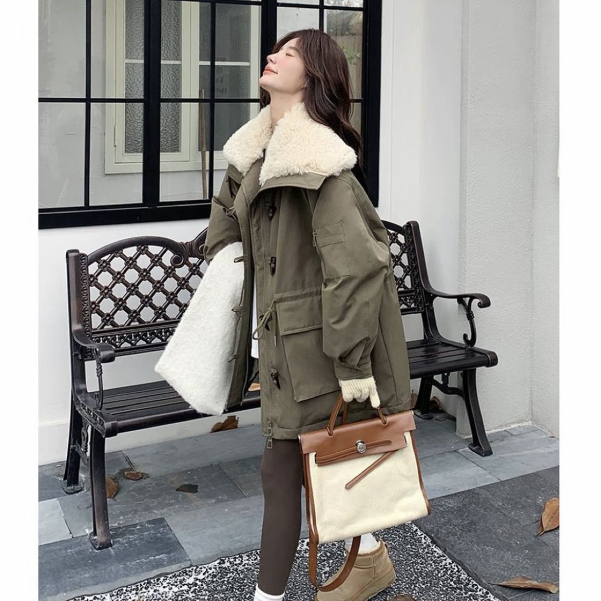 牛角扣工装加厚冬季外套