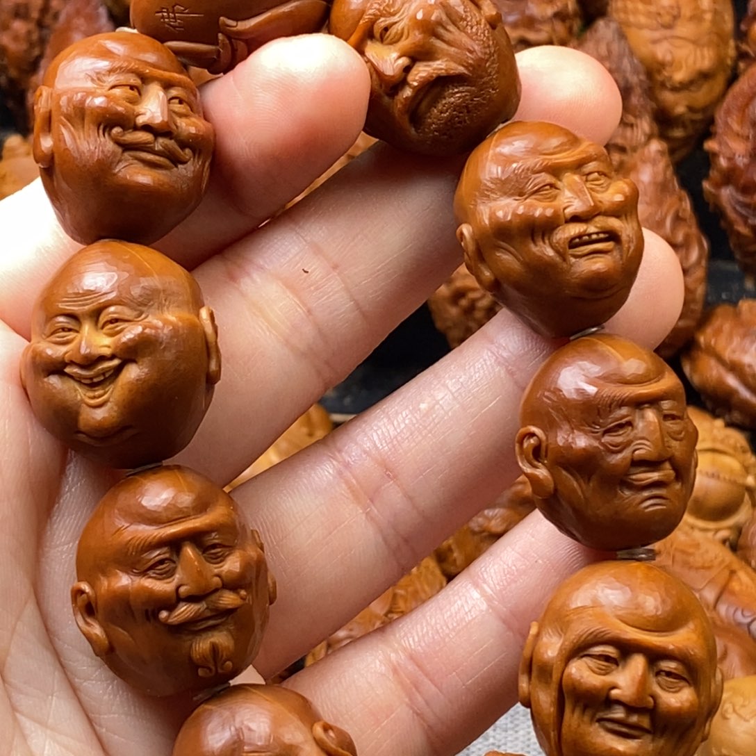 橄榄核手串/手链2.1-2.2铁核 写实十八罗汉手串