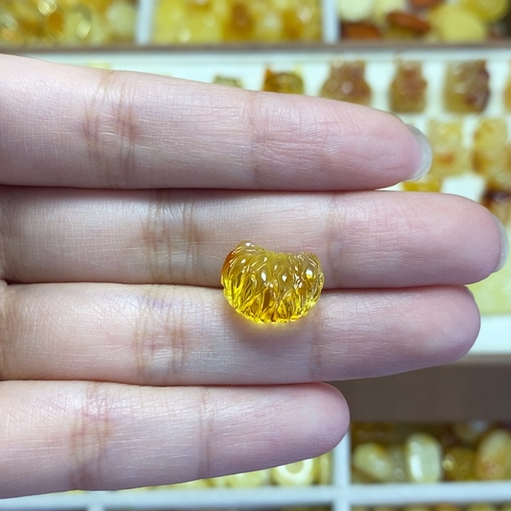 琥珀未镶嵌裸石橘子瓣