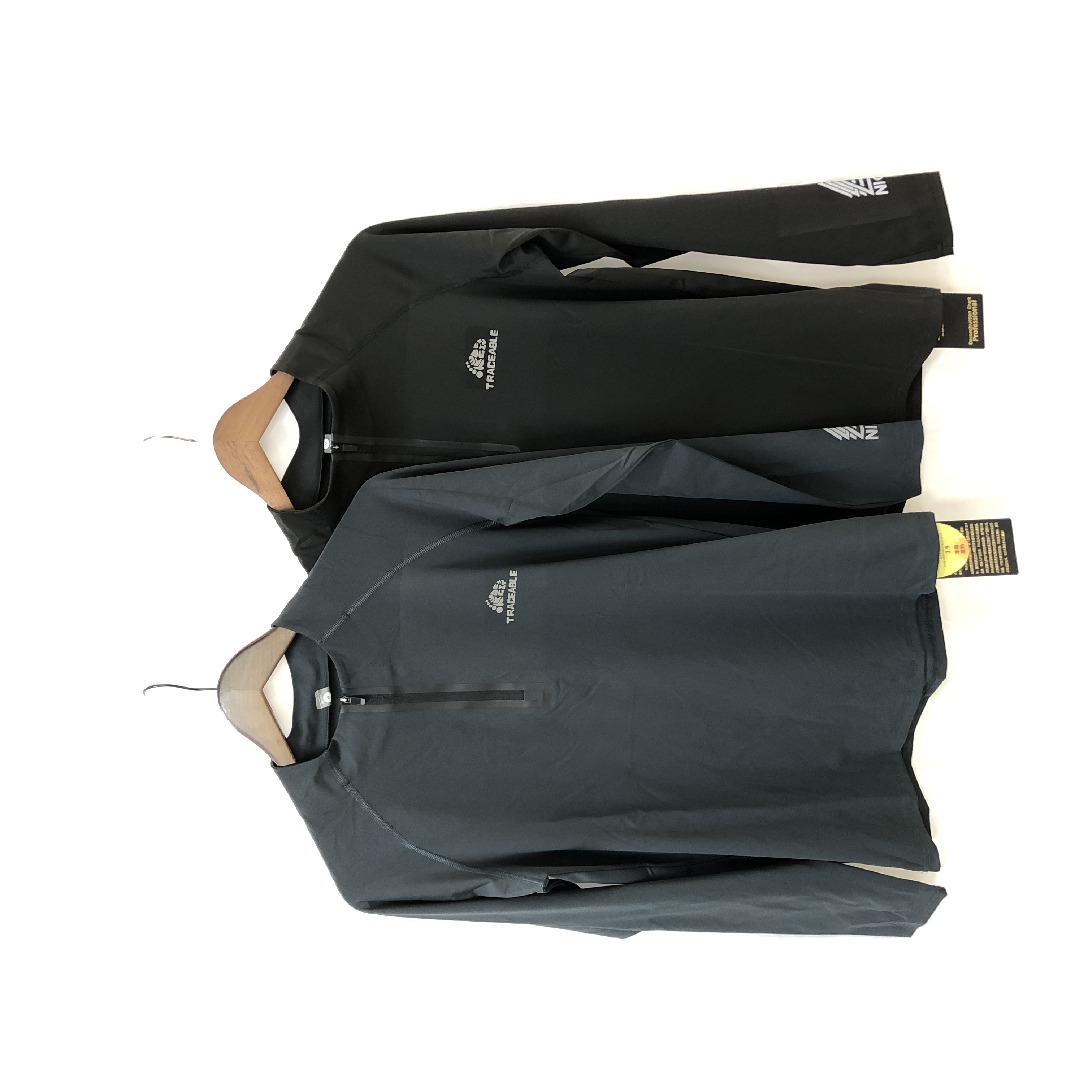 88033出口加拿大Traceable秋季男款运动拉链圆领打底衫青年速干