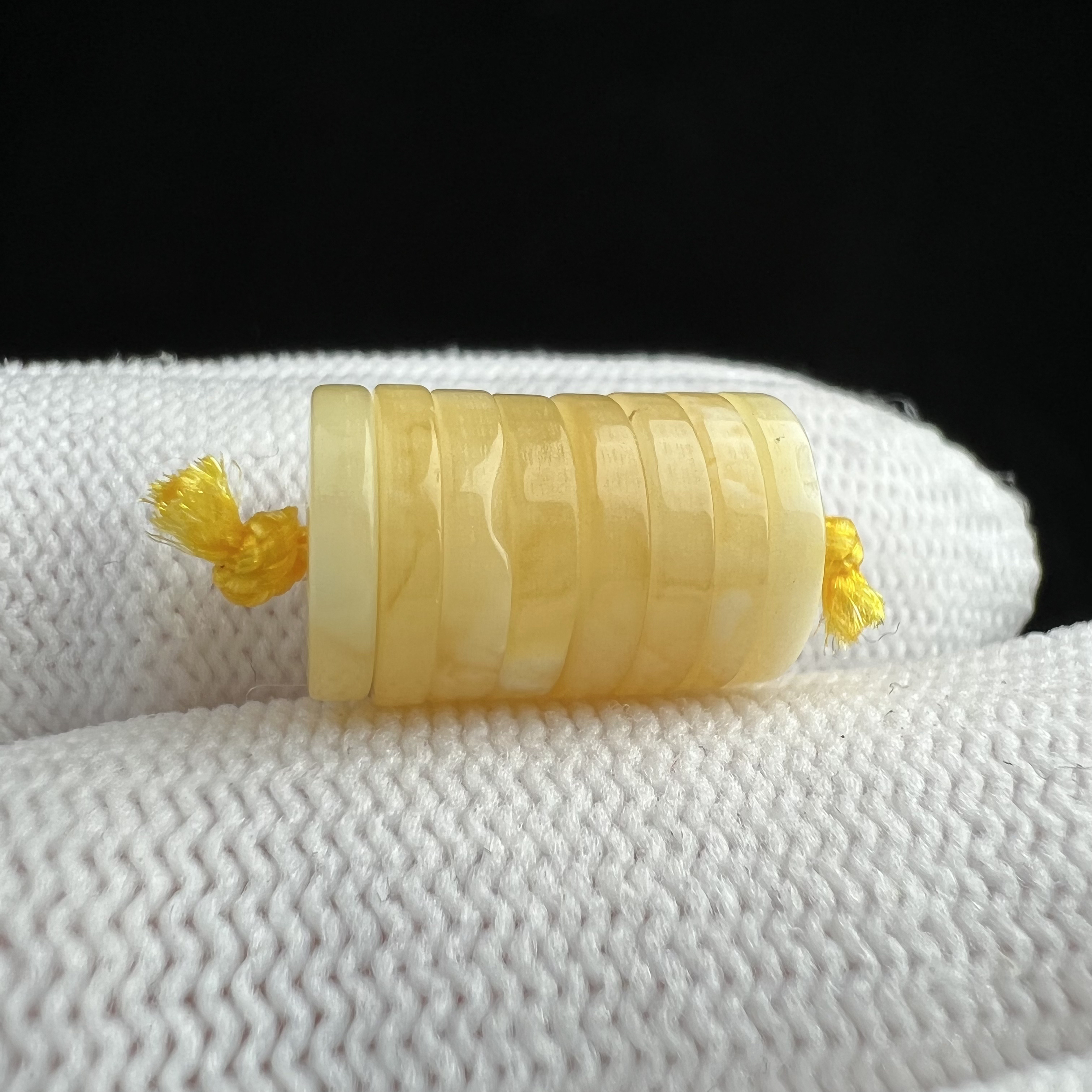 D5653天然蜜蜡[瑕疵] 隔片 9.6mm 支持复检 假一赔十