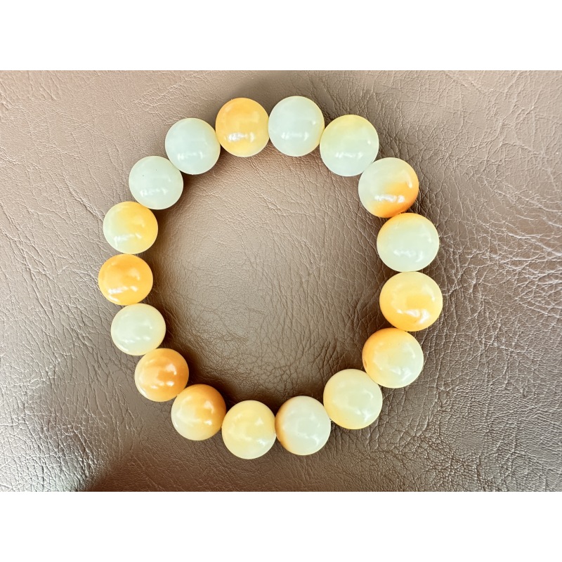 6117黄 玉菩提单圈手串（无礼盒）